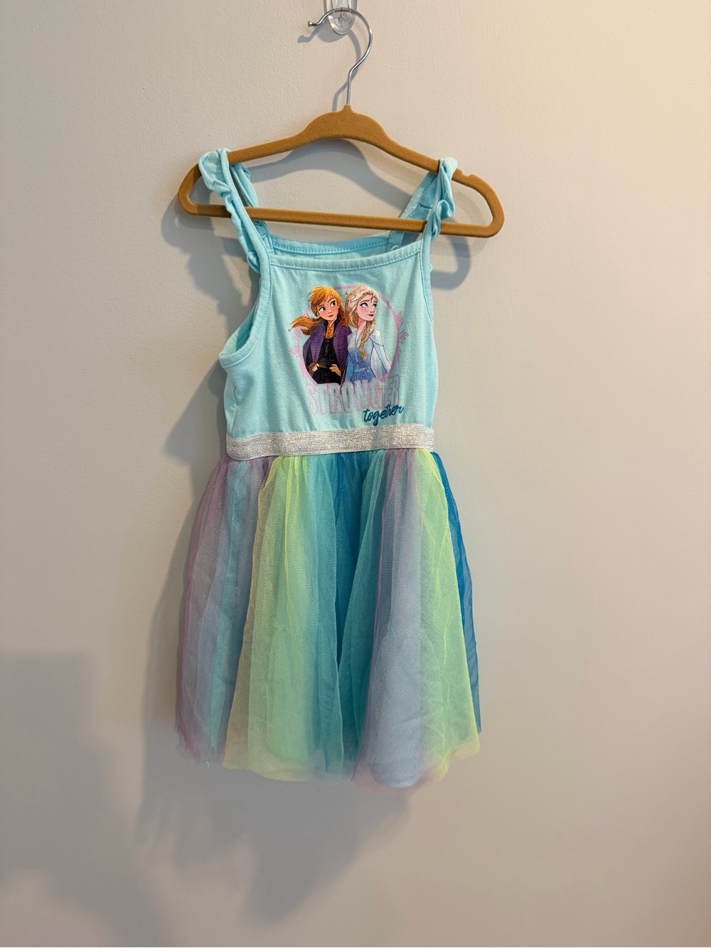 Disney Frozen Pastel Blue Multicolor Tulle Dress